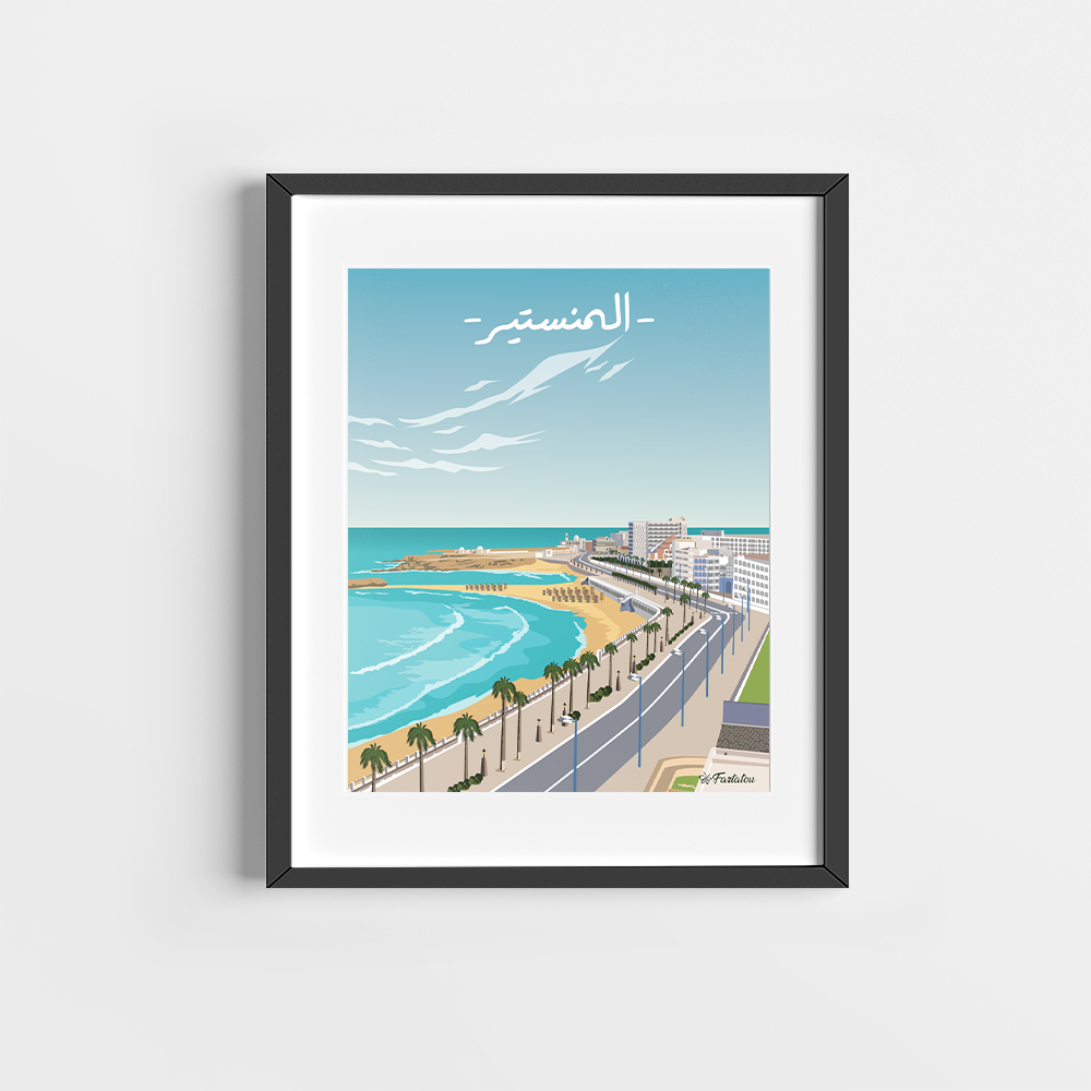 Monastir Poster - fartatou - Tunisie en illustration