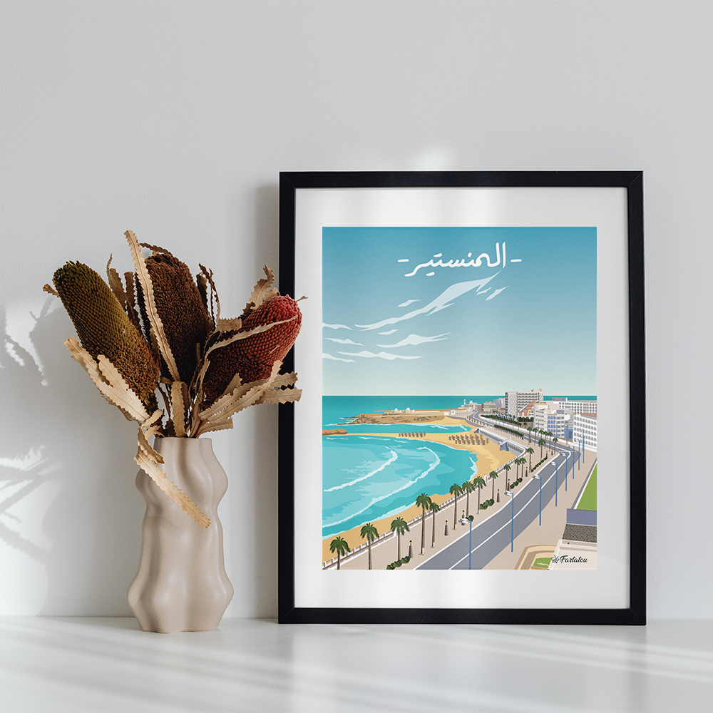 Monastir Poster - fartatou - Tunisie en illustration